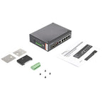 StarTech.com Industrial 6 Port Gigabit Ethernet Switch 4 PoE RJ45 +2 SFP Slots 30W PoE+ 48VDC 10/100/1000 Power Over Ethernet LAN Switch -40C to 75C with DIN Connector/Mountable