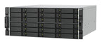 QNAP 4U 24-bay 3.5 SATA HDD NAS - AMD Ryzen 7000 series 8C16T (boost up to 5.3 GHz) - 32GB DDR5 non-ECC RAM (max. 128GB total) - 2x M.2 2280 PCIe Gen5 x2 slots for SSD cache - 2x 10GBASE-T + 2x 2.5 GbE RJ45 - 3 x PCIe Gen 4 expansion slots - 2 x 550W redu