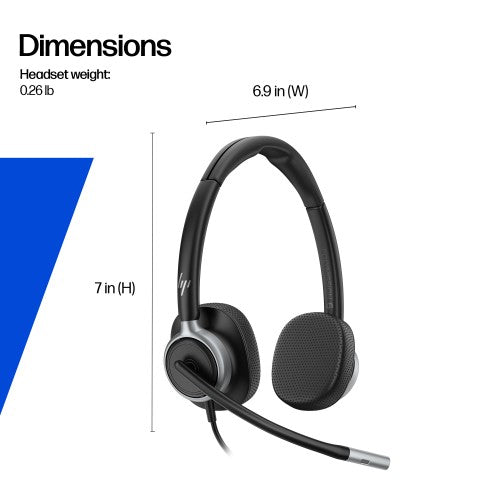 HP Poly Mission 615 Monaural USB Wired Headset (Bulk)