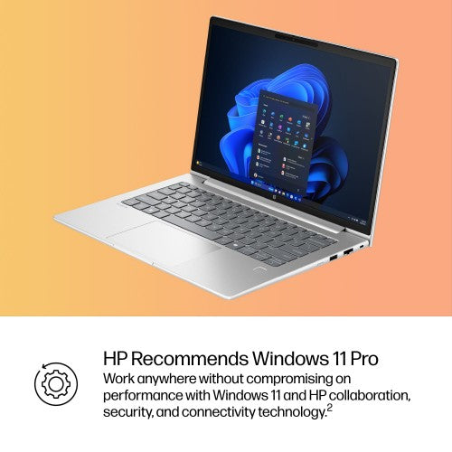 HP ProBook 4 G1iR Intel Core 5 120U Laptop 35.6 cm (14") WUXGA 8 GB DDR5-SDRAM 256 GB SSD Wi-Fi 6E (802.11ax) Windows 11 Pro Silver