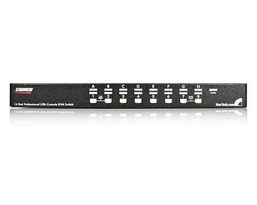 StarTech.com 16 Port 1U Rackmount USB PS/2 KVM Switch with OSD