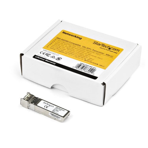 StarTech.com Palo Alto Networks PAN-SFP-PLUS-SR Compatible SFP+ Module, 10GBASE-SR, Multimode Fiber (MMF), 300m (984ft), LC, 850nm, 10 Gigabit Optic Transceiver