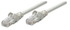 Intellinet Network Patch Cable, Cat5e, 1.5m, Grey, CCA, U/UTP, PVC, RJ45, Gold Plated Contacts, Snagless, Booted, Lifetime Warranty