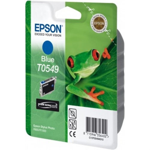 Epson C13T05494010/T0549 Ink cartridge blue, 400 pages ISO/IEC 24711 13ml for Epson Stylus Photo R 800