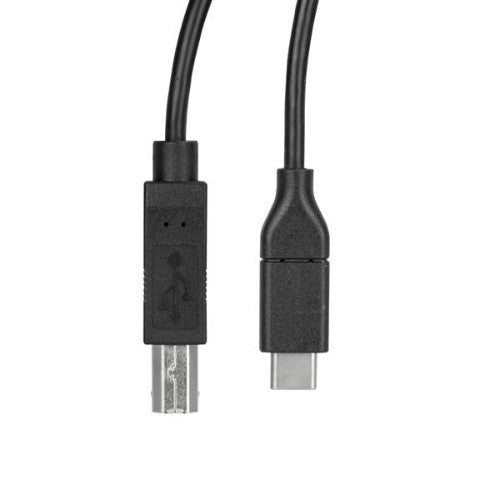 StarTech.com 1.6ft (50cm) USB-B to USB-C Cable, Data Cord, USB 2.0, USB-C Data Transfer Cable