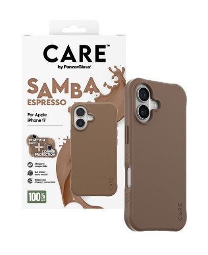 PanzerGlass CARE by ® Fashionable Case Samba Espresso w. MagSafe iPhone 17