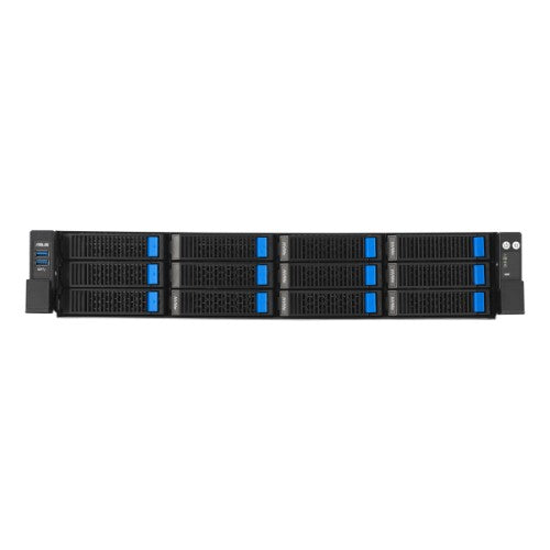 ASUS RS720A-E13-RS12U Socket SP5 Rack (2U) Black, Silver