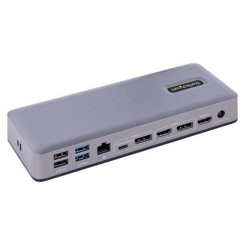StarTech.com USB-C Docking Station - Multi Monitor HDMI/DP/DP Alt Mode USB-C Dock - 3x 4K30 / 2x 4K60 - 7-Port USB Hub - 60W Power Delivery - GbE - 3.5mm Audio - Works With Chromebook certified - TAA