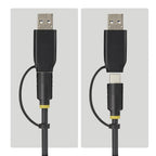 StarTech.com USB-C/USB-A to M.2 NVMe and 2.5in/3.5in SATA Adapter, 10Gbps, Tool-Free External SSD Hard Drive Reader, B+M/M-Key