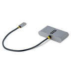 StarTech.com 4-Port USB-C Hub with 100W Power Delivery Pass-Through - 2x USB-A + 2x USB-C - USB 3.0 5Gbps - 1ft (30cm) Long Cable - Portable USB Type-C to USB-A/C Hub