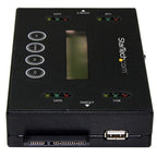 StarTech.com 1:1 Standalone Hard Drive and USB Flash Disk Duplicator and Eraser, USB Thumb Drive and SATA HDD/SSD Disk Cloner and Eraser, Hardrive Copier/Sanitizer/Wiper, LCD display, TAA