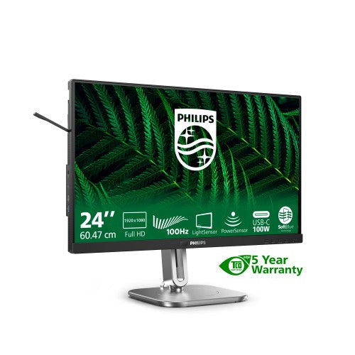 Philips 5000 series 24B2G5301/00 computer monitor 60.5 cm (23.8") 1920 x 1080 pixels Full HD LCD Black