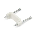 StarTech.com 100 Pack Cable Clips with Nails - Two Steel Nails - Reusable Nail-in Clamps - Brick/Drywall Cable Fasteners - Ethernet Cord/AV/Coax Cable - Mounting Cable Tacks - White - TAA