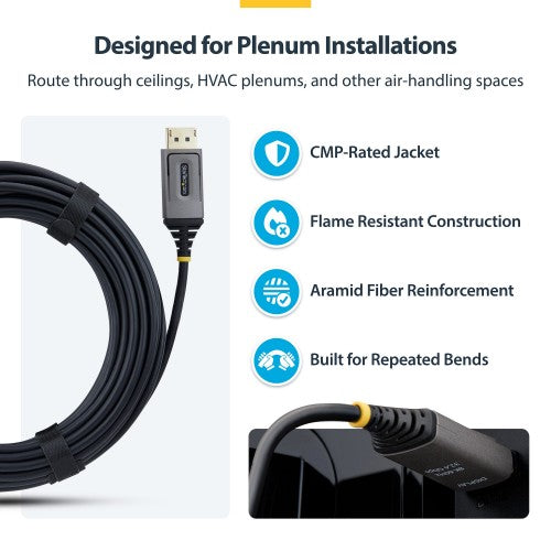 StarTech.com 8K-AOC-20M-DP-CABLE DisplayPort cable Black