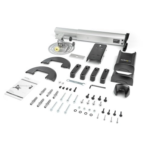 StarTech.com Universal Projector Wall Mount - Projector Mount supports Short & Ultra Short Throw Projectors up to 33lb (15kg) - Tilt/Swivel/Rotate - Adjustable 16.5" to 27.7" from Wall - TAA