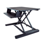 StarTech.com Sit Stand Desk Converter with Keyboard Tray - Large 35” x 21" Surface - Height Adjustable Ergonomic Desktop/Tabletop Standing Workstation - Holds 2 Monitors - Pre-Assembled