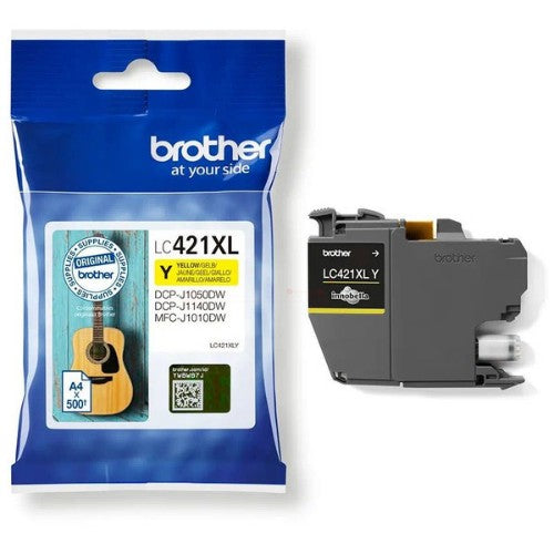 Brother LC-421XLY Ink cartridge yellow, 500 pages ISO/IEC 24711 for Brother DCP-J 1050
