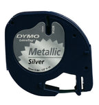 Dymo 91208/S0721730 DirectLabel-etikettes silver 12mm x 4m for Dymo LetraTag