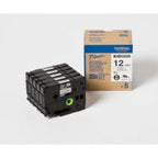 Brother HGE-131V5 DirectLabel black on Transparent Laminat 12mm x 8m Pack=5 for P-Touch RL 700 S/ 9500 PC/ 9700 PC/ 9800 PCN