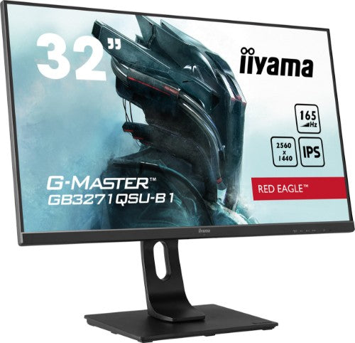 iiyama G-MASTER Unleash your full gaming potential with the 165Hz GB3271QSU Red Eagle guaranteeing 1ms MPRT