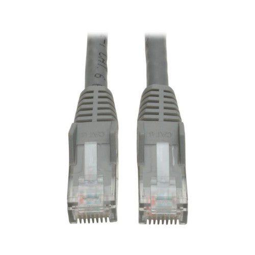Tripp Lite N201-003-GY Cat6 Gigabit Snagless Molded (UTP) Ethernet Cable (RJ45 M/M), PoE, Gray, 3 ft. (0.91 m)