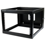 StarTech.com 4-Post 6U Hinged Wall-Mount Network Rack, 19" Open Frame Server Rack with 19.8in Mounting Depth, Wall Mount Swing Out Data Rack for IT / AV / Patch Panel / Computer Equipment