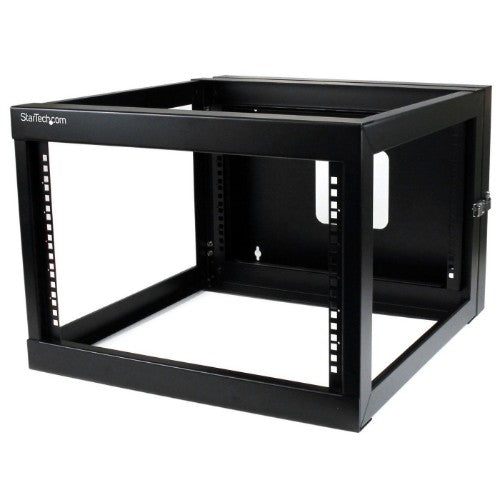 StarTech.com 4-Post 6U Hinged Wall-Mount Network Rack, 19" Open Frame Server Rack with 19.8in Mounting Depth, Wall Mount Swing Out Data Rack for IT / AV / Patch Panel / Computer Equipment
