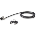 StarTech.com 6.6ft (2m) Laptop Cable Lock with Keys - Keyed Security Cable Lock for Compatible K-Slot Laptops, Desktops, Computers & Other Devices - Anti-Theft Vinyl Coated Steel Cable Lock - TAA