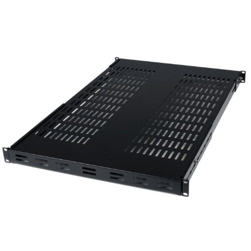 StarTech.com 1U Adjustable Vented Server Rack Mount Shelf - 175lbs - 19.5 to 38in Adjustable Mounting Depth Universal Tray for 19" AV/ Network Equipment Rack - 27.5in Deep - TAA