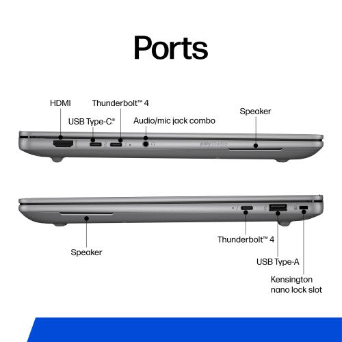 HP ZBook Ultra G1a Copilot+ PC AMD Ryzen AI Max PRO PRO 385 Mobile workstation 35.6 cm (14") WUXGA 32 GB LPDDR5x-SDRAM 1 TB SSD Wi-Fi 7 (802.11be) Windows 11 Pro AI Workstation, AI PC Silver