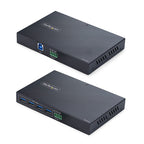 StarTech.com 4-Port USB 3.0 Extender over Ethernet up to 330ft (100m) via Cat6a / Cat7 / Cat8 RJ45 Cable, Extension for Remote USB Devices, 4x USB-A 5Gbps Hub, TAA