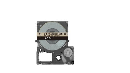Epson C53S672091/LK-5JBJ DirectLabel-etikettes black on beige matt 18mm x 8m for Epson LabelWorks LW-C 410/610