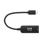 Tripp Lite U444-06N-DP8B USB-C to DisplayPort Active Adapter Cable with Equalizer (M/F), UHD 8K, HDR, DP 1.4, Black, 6 in. (15.2 cm)