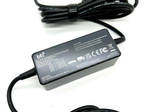 BTI 100W universal Car charger for HP Dell Lenovo Asus Acer Sony Toshiba Fujitsu Samsung etc. Includes USB-C connector as well as 15 additional options to power a wide range of the most popular laptops