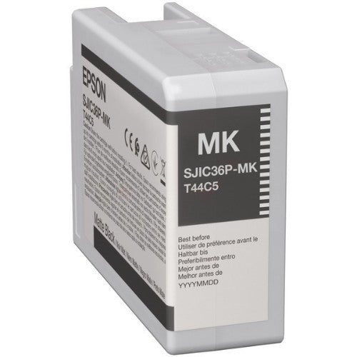 Epson C13T44C540/SJIC-36-P-MK Ink cartridge black matt 80ml for Epson ColorWorks C 6000