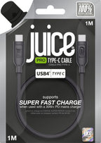Juice JUI-CABLE-TYPEC-4.0-1M-RND-ECO-BLK USB cable USB4 Gen 2x2 USB C Black