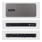 StarTech.com 4-Port Thunderbolt 5 Hub with Thunderbolt Share KVM, 80/120Gbps, 8K Multi-Display, 140W PD, USB-A 10Gbps, TB4 & USB4, MacBook M4 Pro M4 Max M5