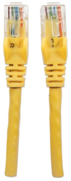 Intellinet Network Patch Cable, Cat6, 2m, Yellow, CCA, U/UTP, PVC, RJ45, Gold Plated Contacts, Snagless, Booted, Lifetime Warranty