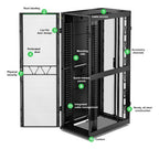 APC NetShelter SX, Networking Rack Enclosure, 48U, 2258H x 750W x 1200D mm, with Sides, Black