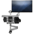 StarTech.com Wall Mount Workstation - Articulating Standing Desk w/ Ergonomic Height Adjustable Monitor Arm & Padded Keyboard Tray - 34" VESA Display - Foldable Wall Mounted Sit Stand - TAA