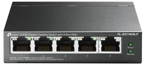 TP-Link TL-SG1005LP network switch Unmanaged Gigabit Ethernet (10/100/1000) Power over Ethernet (PoE) Black