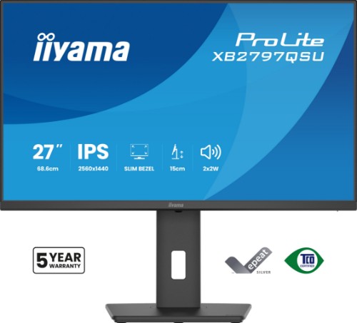 iiyama ProLite XB2797QSU-B1 computer monitor 68.6 cm (27") 2560 x 1440 pixels Quad HD LED Black