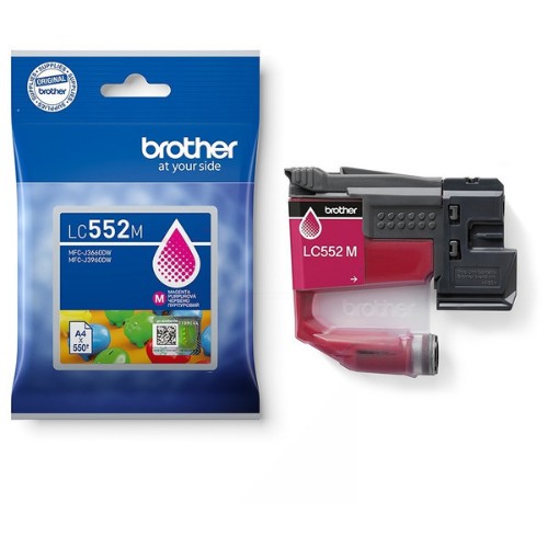 Brother LC-552M Ink cartridge magenta, 550 pages for Brother MFC-J 3660
