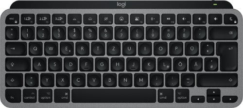Logitech MX Keys Mini For Mac keyboard Home/Office Bluetooth QWERTZ German Black, Grey