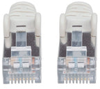 Intellinet Network Patch Cable, Cat6A, 0.5m, Grey, Copper, S/FTP, LSOH / LSZH, PVC, RJ45, Gold Plated Contacts, Snagless, Booted, Lifetime Warranty