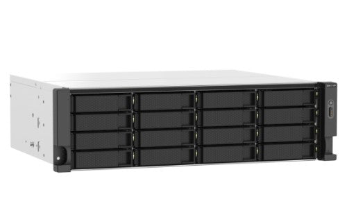 QNAP TS-1673AU-RP-16G NAS/storage server Rack (3U) Ryzen Embedded V1500B 16 GB DDR4 0 TB QNAP QTS Black, Grey