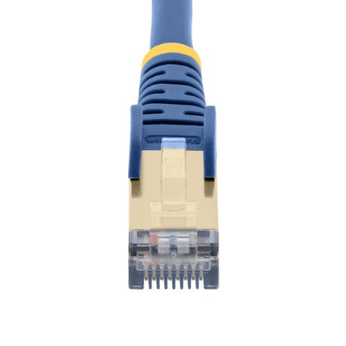 StarTech.com 0.50m CAT6a Ethernet Cable - 10 Gigabit Shielded Snagless RJ45 100W PoE Patch Cord - 10GbE STP Network Cable w/Strain Relief - Blue Fluke Tested/Wiring is UL Certified/TIA