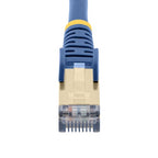 StarTech.com 0.50m CAT6a Ethernet Cable - 10 Gigabit Shielded Snagless RJ45 100W PoE Patch Cord - 10GbE STP Network Cable w/Strain Relief - Blue Fluke Tested/Wiring is UL Certified/TIA