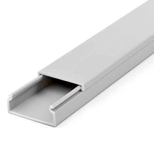 StarTech.com Solid Cable Management Raceway with Cover, 38mm(1-1/2")W x 16mm(5/8")H - 2m(6.5ft) length, Single Channel PVC Network/Power Cord Hider/Wall Wire Duct, Max 30 Cables, UL Listed~Solid Cable Management Raceway with Cover, 1-1/2"(38mm)W x 5/8"(16