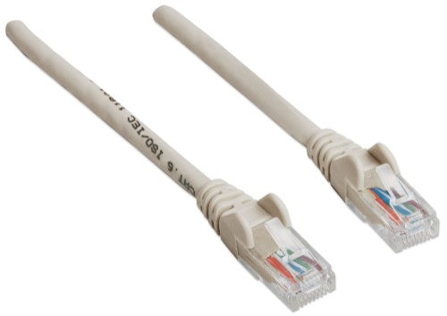 Intellinet Network Patch Cable, Cat6, 20m, Grey, CCA, U/UTP, PVC, RJ45, Gold Plated Contacts, Snagless, Booted, Lifetime Warranty